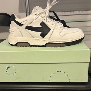 Off white out of office sneakers size 10us 43 black and white